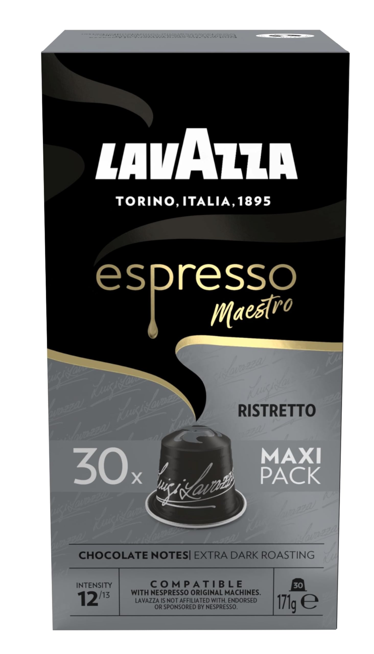 Cápsula Lavazza Espresso Maestro Ristretto para cafeteras Nespresso/ Caja de 30