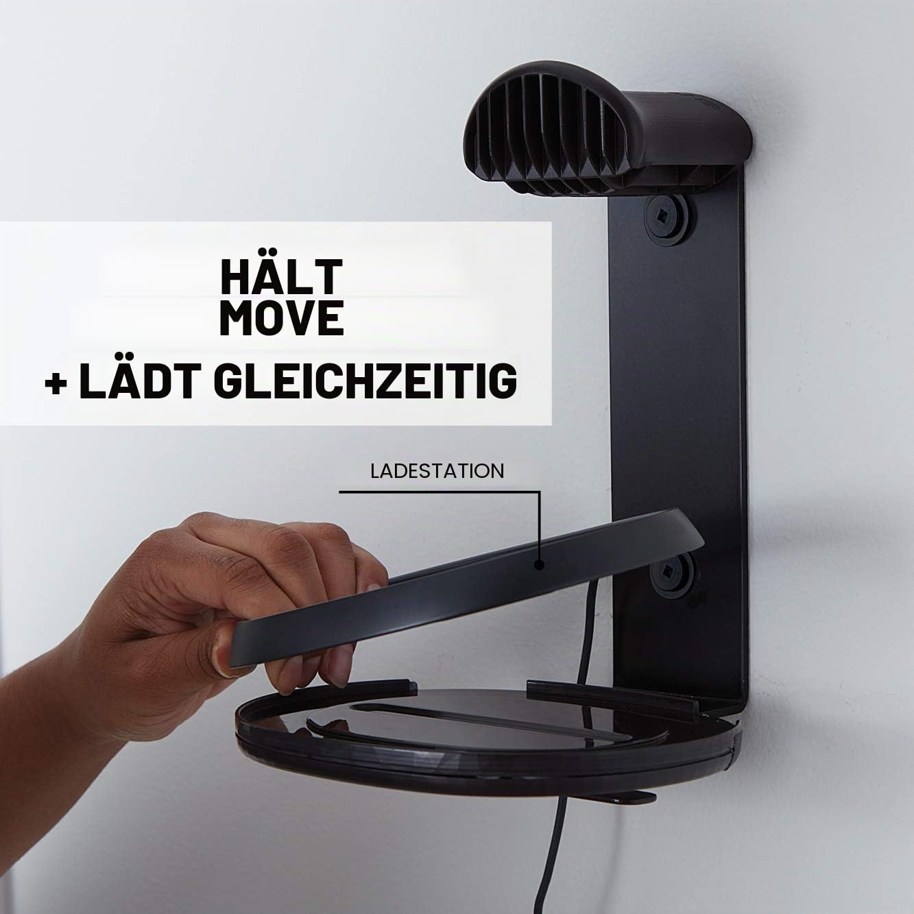 Sanus Halterung für Sonos Move Lautsprecher für den Innen- und Außenbereich, platzsparend, wetterbeständig, WSSMM1-B2 (schwarz)