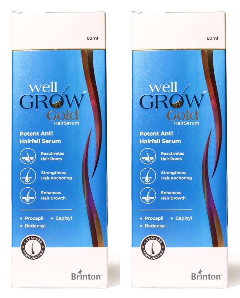 Brinton WellGrow Gold Hair Serum with 3% Redensyl, 5% Capixyl & 2% Procapil | Lightweight, Non-Greasy Formula | Supports H... - Review, Price and Buying Guide