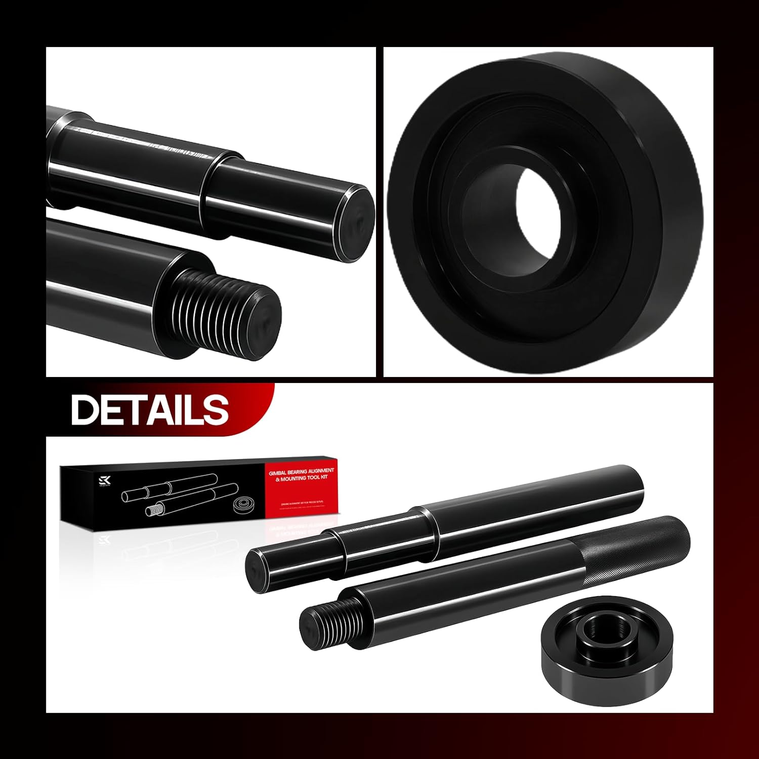 Gimbal Bearing Alignment and Install Kit - No-Drill Installation & Precision Alignment, Heavy Duty Corrosion-Resistant Set Compatible with Mercruiser Alpha 1 Gen 2, Bravo, Volvo, OMC, Cobra