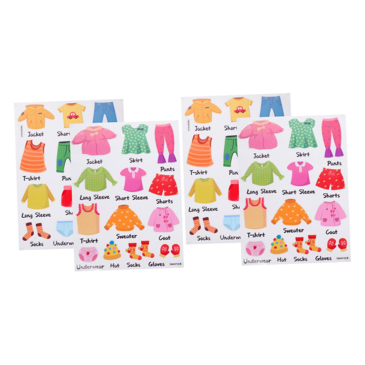 UPKOCH 8 Set Adesivi per Classificazione Abbigliamento Etichette per Decorativo e Organizzazione per Facile Applicare e Leggere