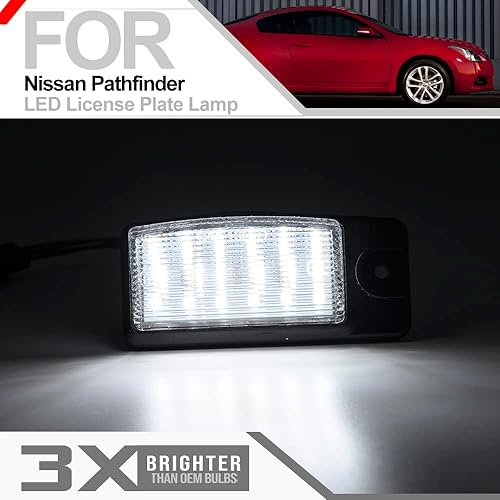 Miniatura 6 de 2 unidades de luces LED de matrícula para Nissan Pathfinder Altima Maxima RogueX-Trail T32 NV1500 NV2500 NV3500 NV3500 sin errores LED luces