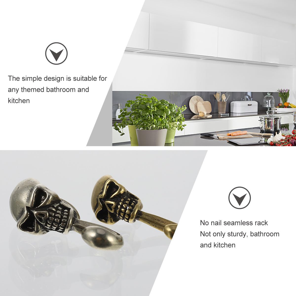 Cabilock Lot De 4 Crochets Muraux Décoratifs En Fer Pour Entrée