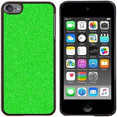 - green glitter night vision static spec op/ Hard Snap On Cell Phone Case Cover - Cao - For Apple iPod Touch 6 6th Generation