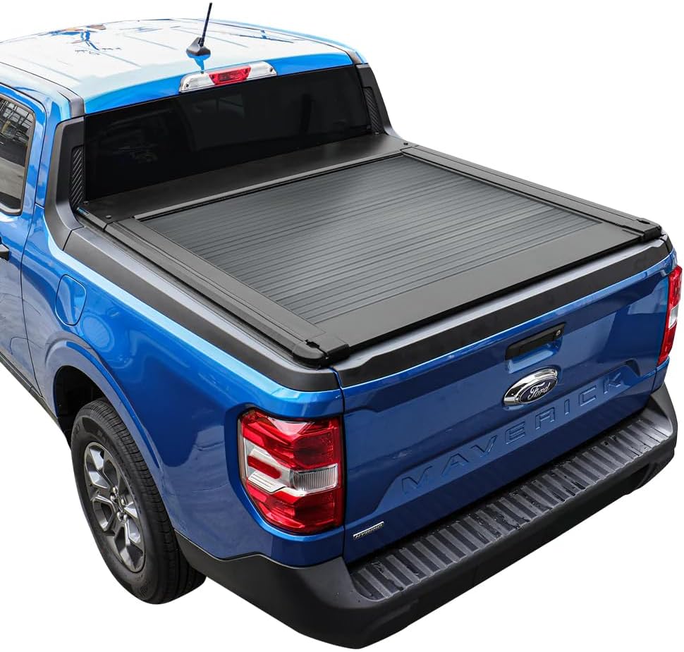 Syneticusa AR Automatic Retractable Truck Bed Cover for Ford Maverick 2022–2026 | 4'6" (54.4”) Bed | Aluminum Hard Retractable Tonneau Cover | Easy Installation | Waterproof, Low-Profile