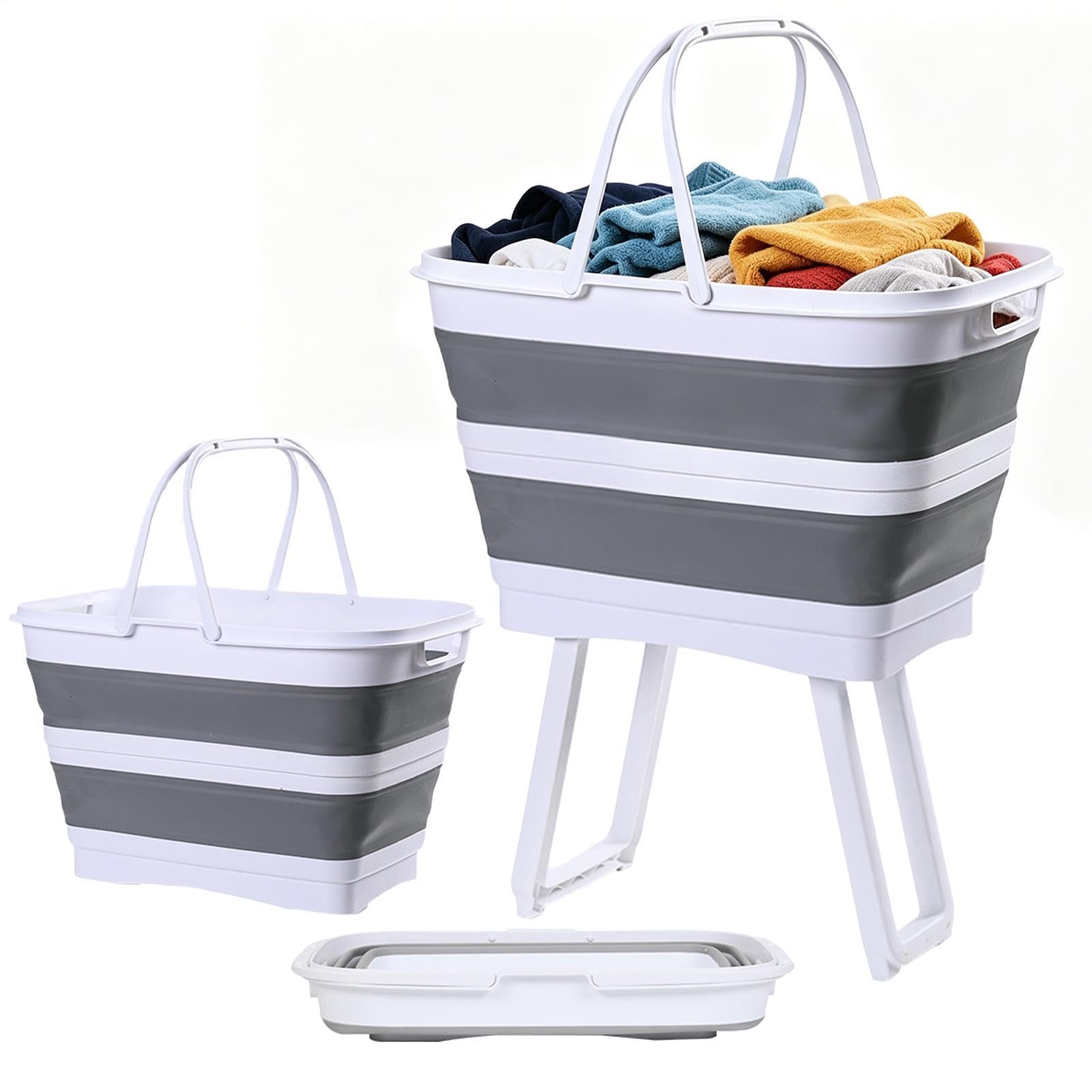 Cestino per Biancheria - Contenitore Pieghevole da 26 L,Cesto Pieghevole per Conservare Vestiti - Casa Bagno Camera da Cucina Campeggio Giocattoli Cibo Frutta Verdura