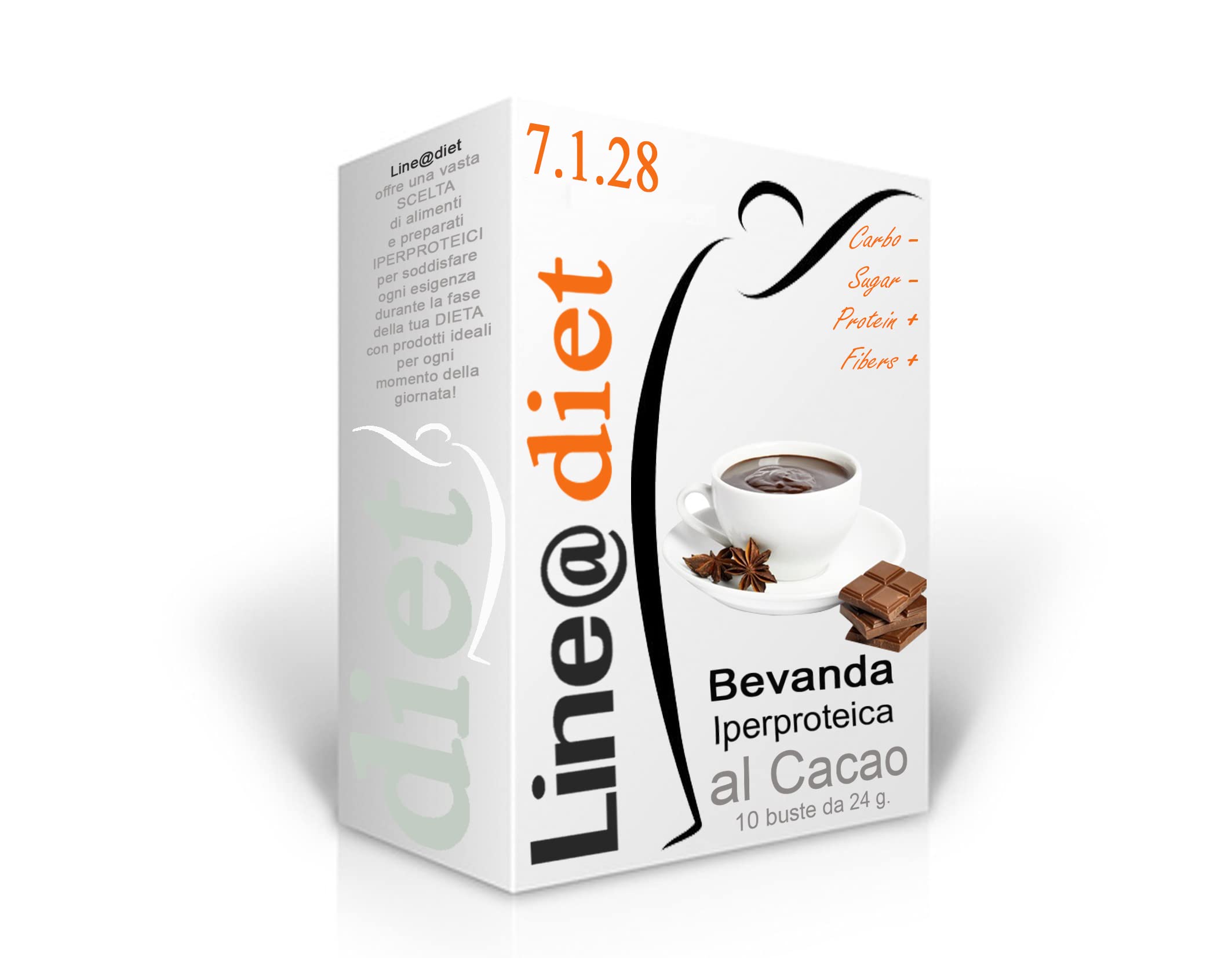 10 preprati in polvere monodose Line@diet per BEVANDE PROTEICHE: 10 CACAO