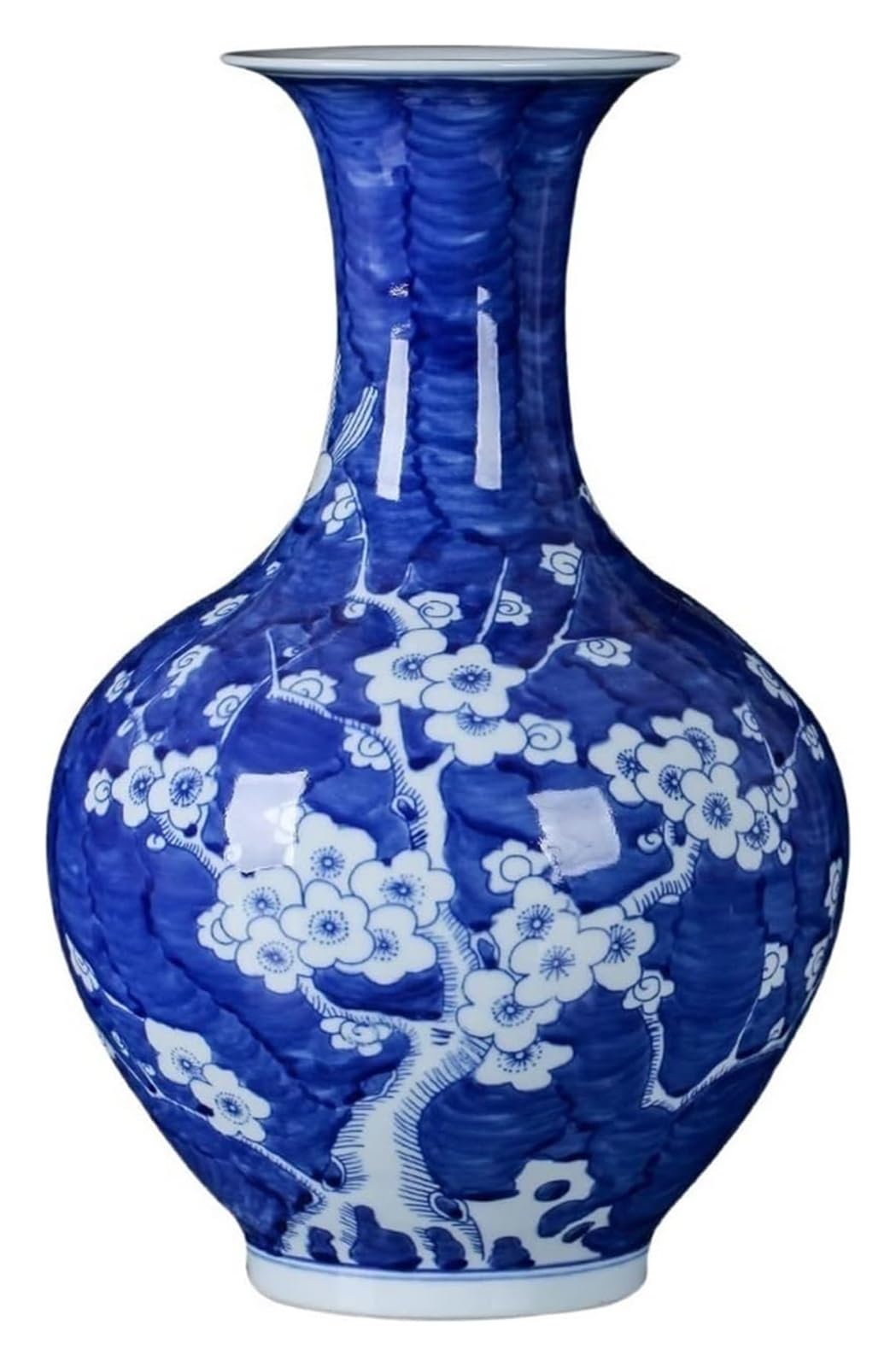 asdchZen Vase Flower Personalized Plum Flower Design Vase Exquisite High Temperature Ceramic Vase Household Porch Living Room Decoration Flower
