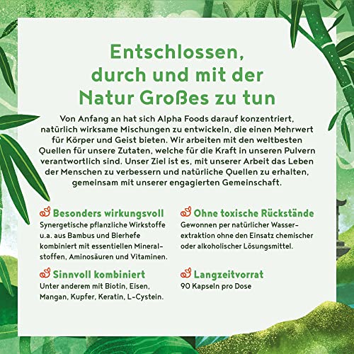 Haarvitamine von Alpha Foods für gesundes Haar und Nägel