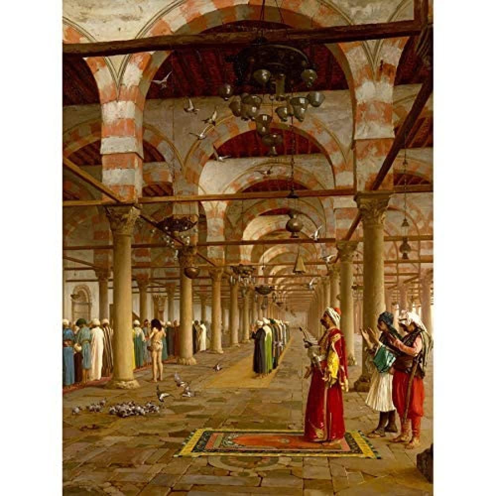 Gerome Gebet Moschee Islamische Malerei Kunstdruck Leinwand Premium Wanddekoration Poster Wandbild