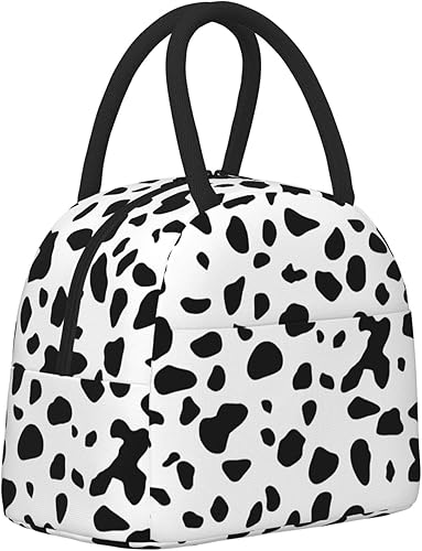 Lonchera térmica con estampado dálmata para mujeres y hombres, grande, reutilizable, para adultos, a prueba de fugas, portátil, para el trabajo,