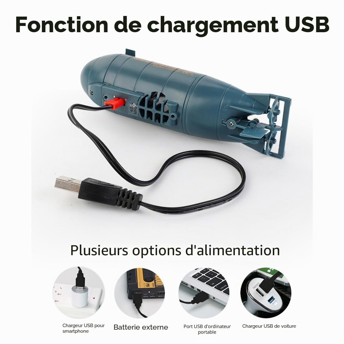 Mini sous-marin RC pour adultes, télécommande 6K, sous-marin, étanche, véhicule de plongée, pour piscines, baignoires, parcs aquatiques, cadeaux d'été
