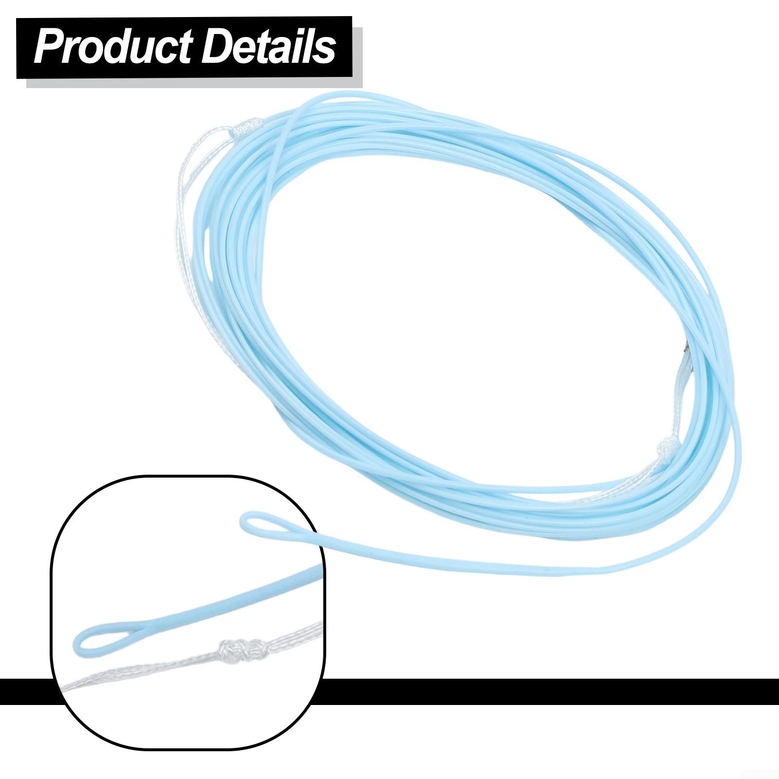Tenkara Ligne de pêche à la mouche en PVC de 4 m avec noyau extensible ultra faible et deux boucles soudées pour une utilisation fiable (orange)