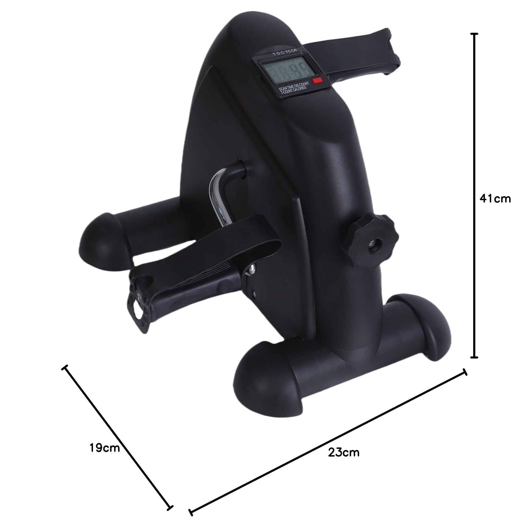 Endless Pedal Exerciser portatile con monitor digitale | bianco | Materiale: lega di acciaio | Under Desk Bike Pedal Exerciser | Foot Cycle | Arm and Leg Exercise Peddler Machine | per uomini e donne