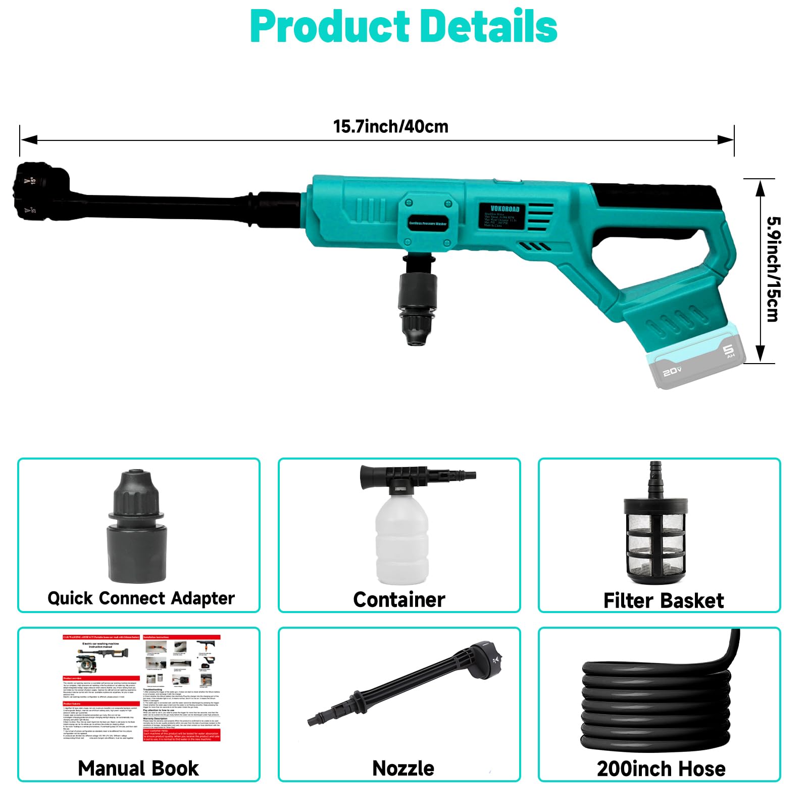 Amazon.com: vokoroad Cordless Cleaner Tool for Makita 18V Battery
