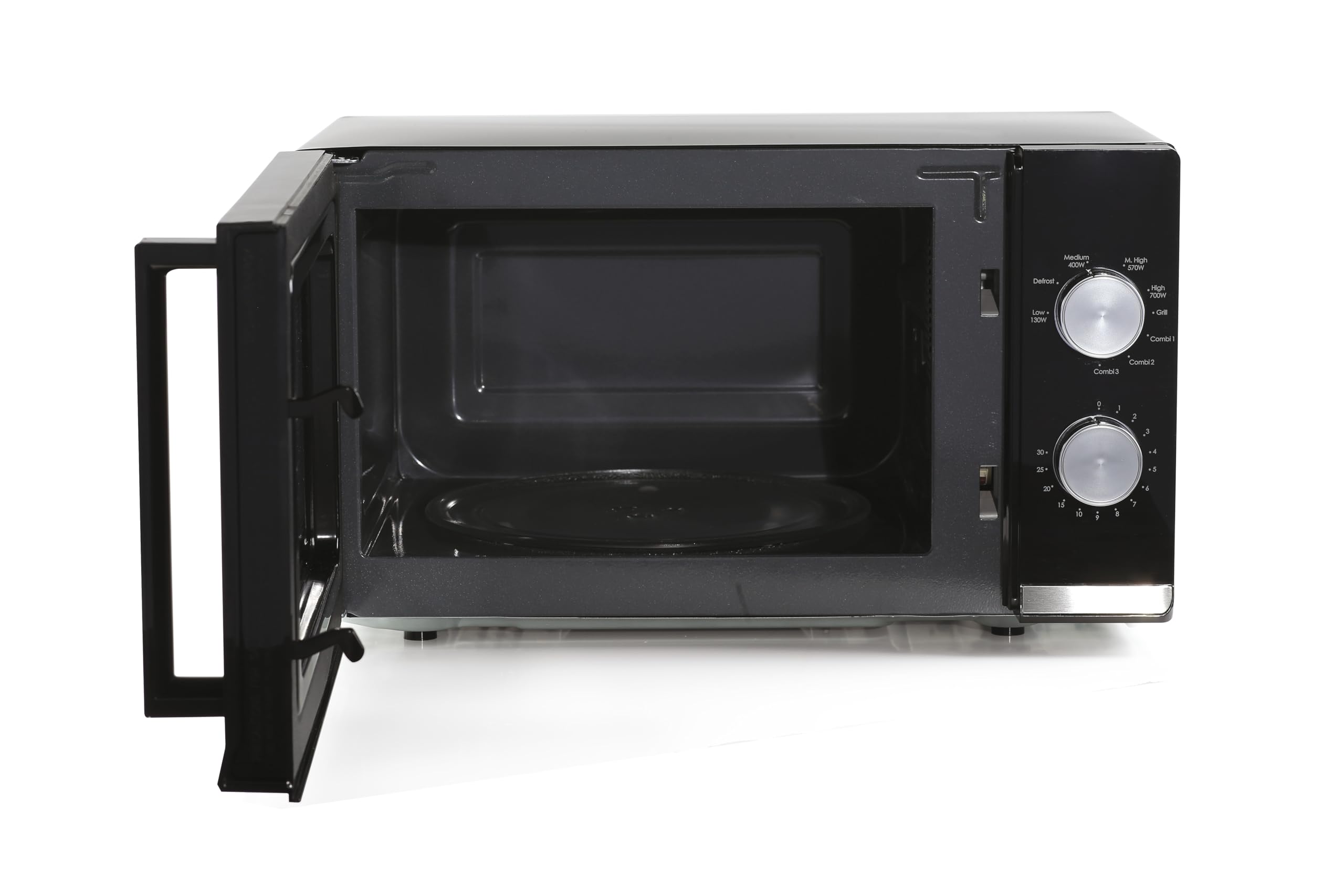 Candy Moderna Forno a Microonde con Grill, 20 Litri, 700W, 6 Livelli di Potenza, Funzione Defrost, Timer e Segnale di Fine Cottura, App hOn, Libera Installazione, 45,2 x 36 x 26,2 cm, Nero - CMG20TNMB