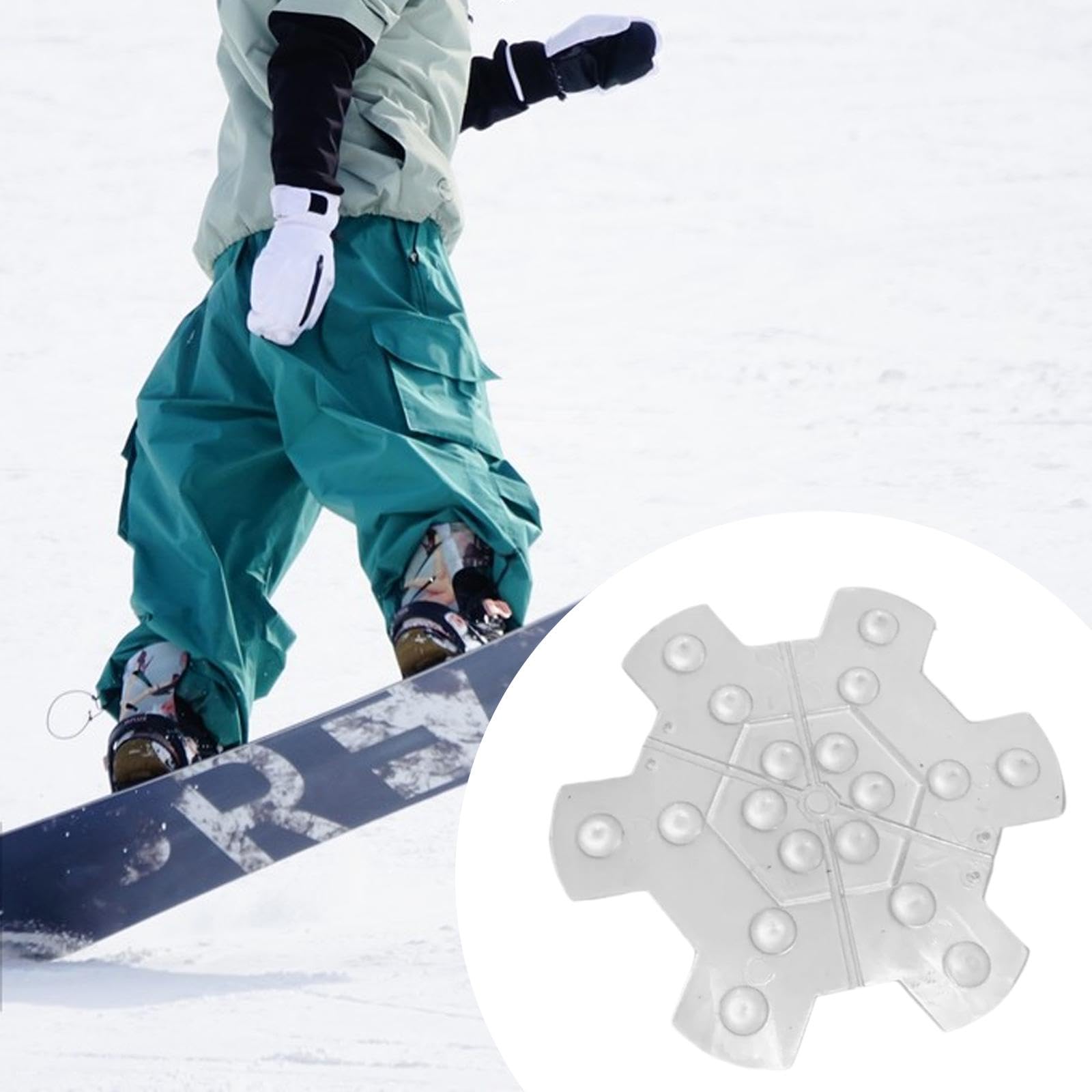 Snowboard Stomp Pad Grip Sticker Antiscivolo Adesivo Mat Trasparente Materiale PETG Silicone Universale Applicazione Adatto per Sport Invernali, Petg