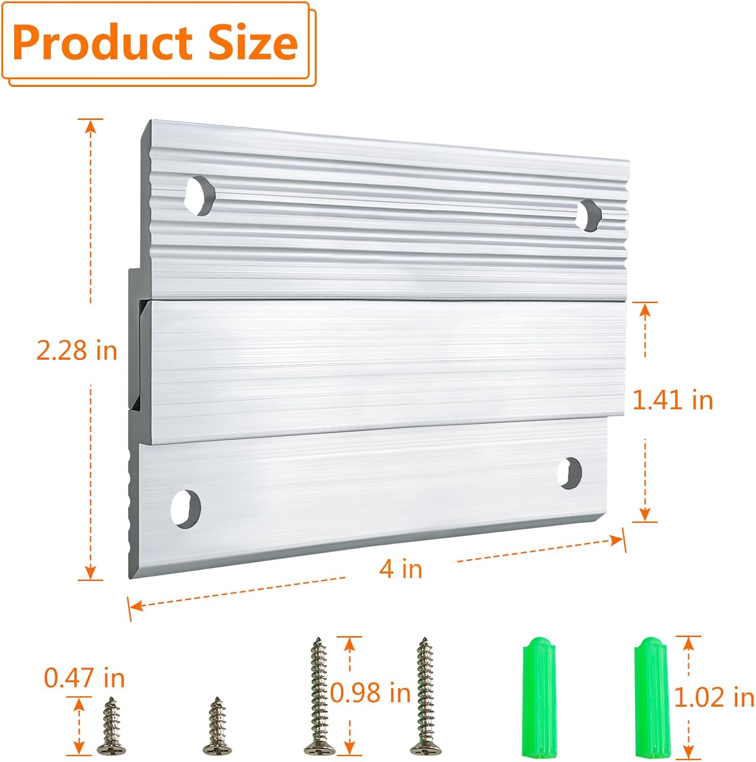 6 Pairs French Cleat Picture Hanger, 4 inch Aluminum Silver Z Bar Wall Mount Hanger for Hanging Mirrors, Picture Frames, Whiteboards, Pictures, Panels, Shelves, Headboards