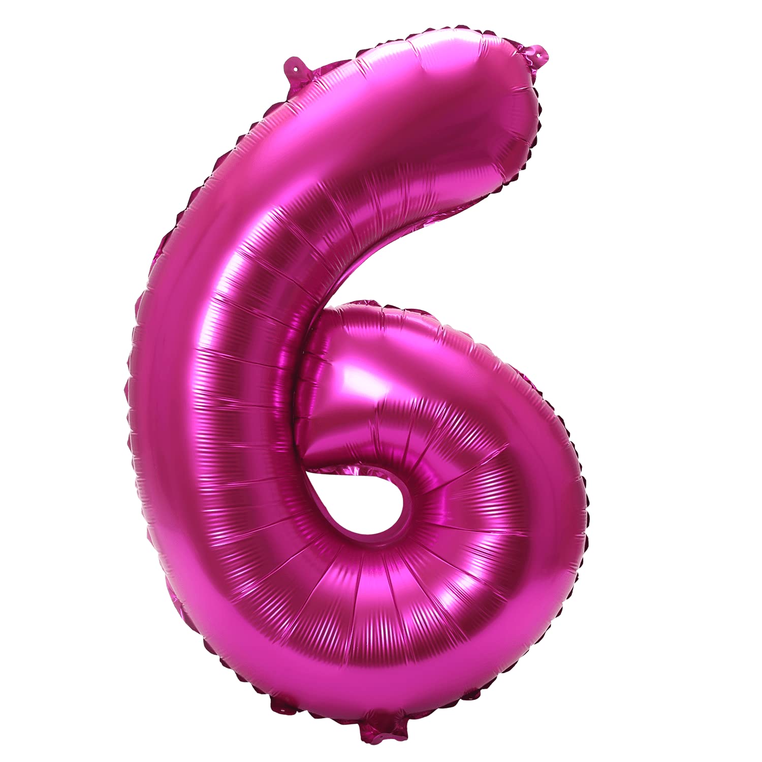 YPSelected 32 Inch Large Foil Helium Number Balloon Birthday Wedding Party 0-9 (Rose Red, 6)