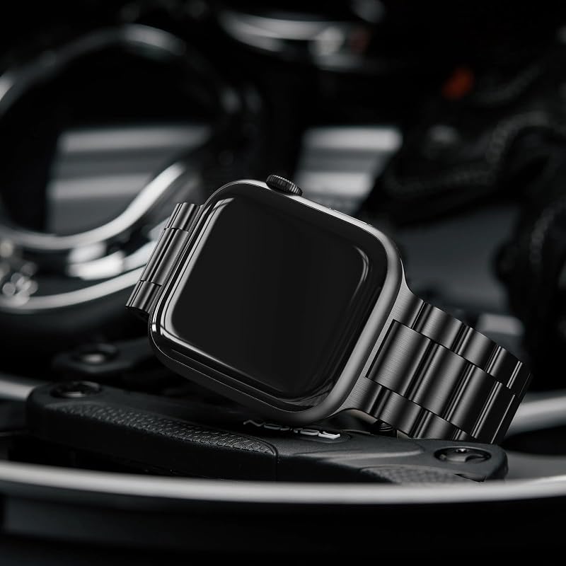 Rozsdamentes Acél Fémszíj Apple Watch Órához - Állítható Unisex Csuklópánt iWatch Series 1-9, SE, Ultra Modellekhez (38-49mm)