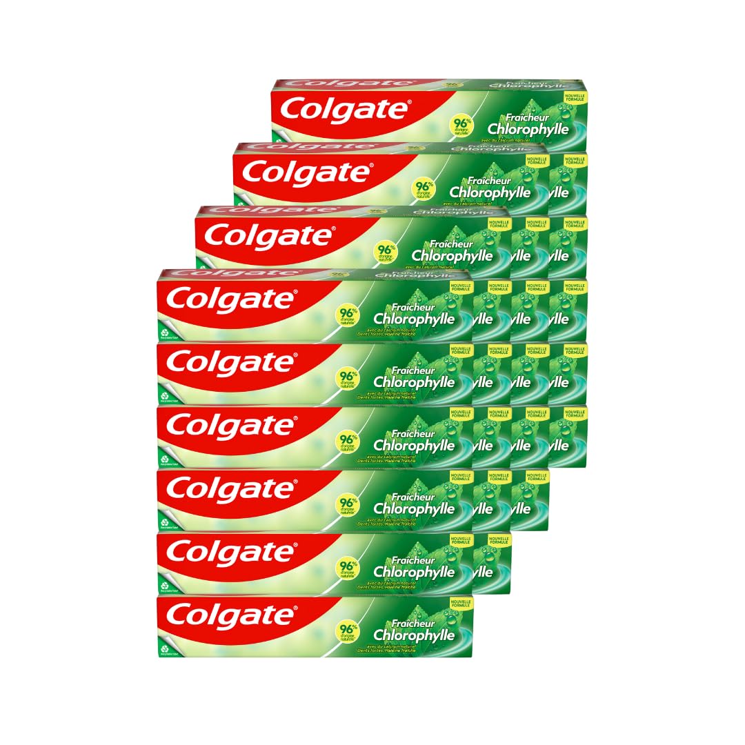 Colgate - Dentifricio Clorofilo Freschezza intensa - 96% di ingredienti di origine naturale - 24 x 75 ml