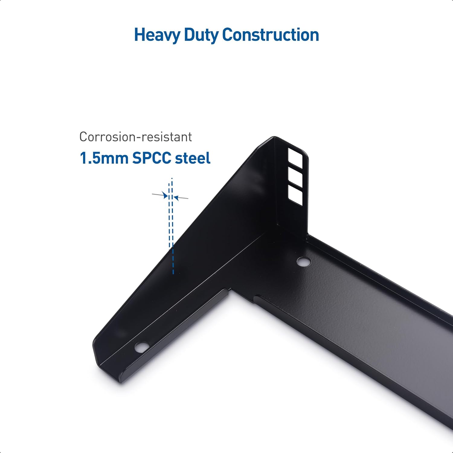 [Enhanced] Cable Matters Max 170 lbs Heavy Duty 19-inch Vertical 1U Wall Mount Rack Patch Panel Bracket, Versatile Vertical and Horizontal Installation for 19" Network, Server, and Equipment - Image 4