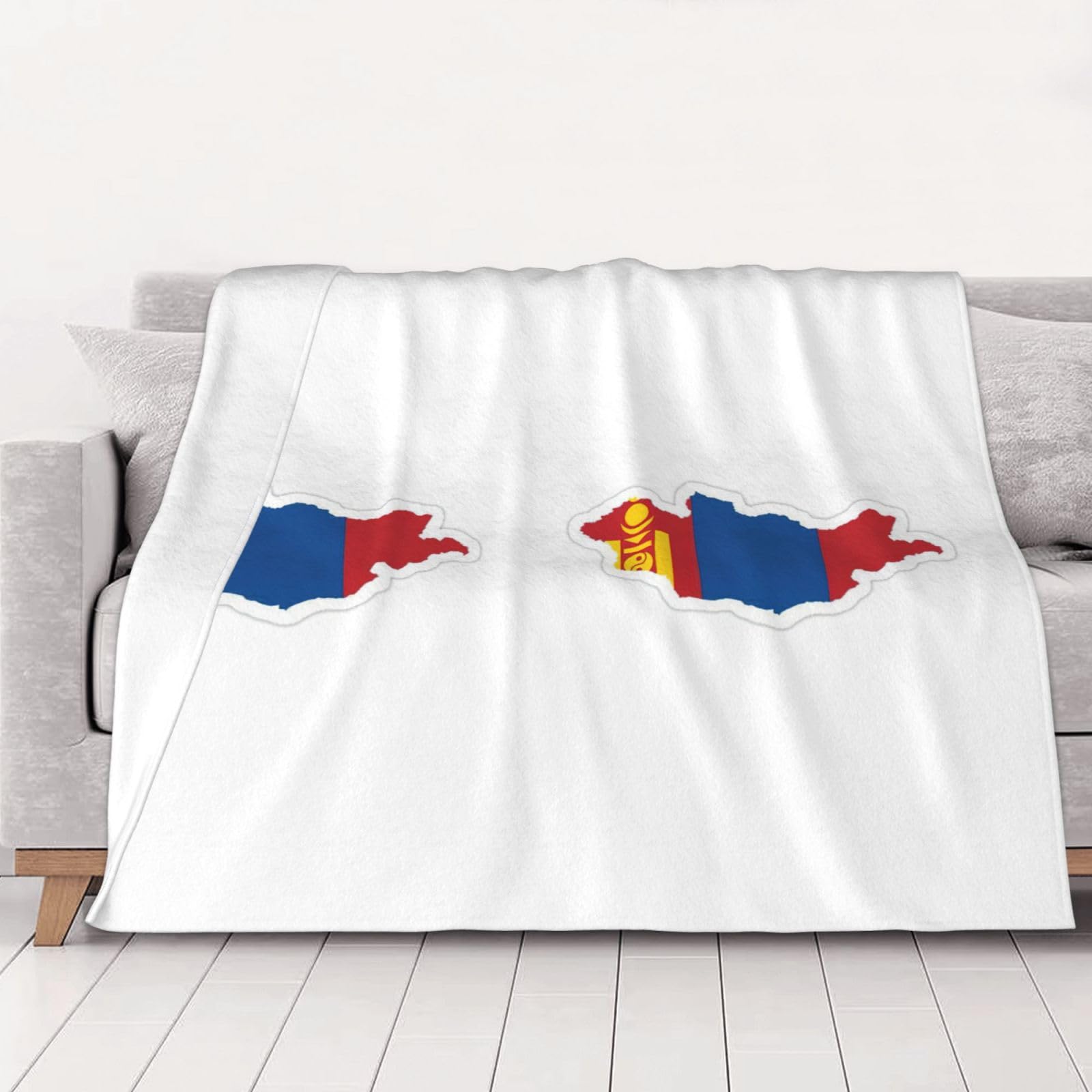 Couverture flanelle Mongolie au fini pelucheux et finitions haut de gamme
