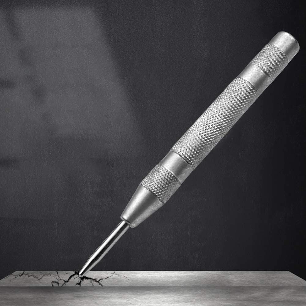 oupados Center Punch Silver, Automatic Centre Punches, Spring Loaded