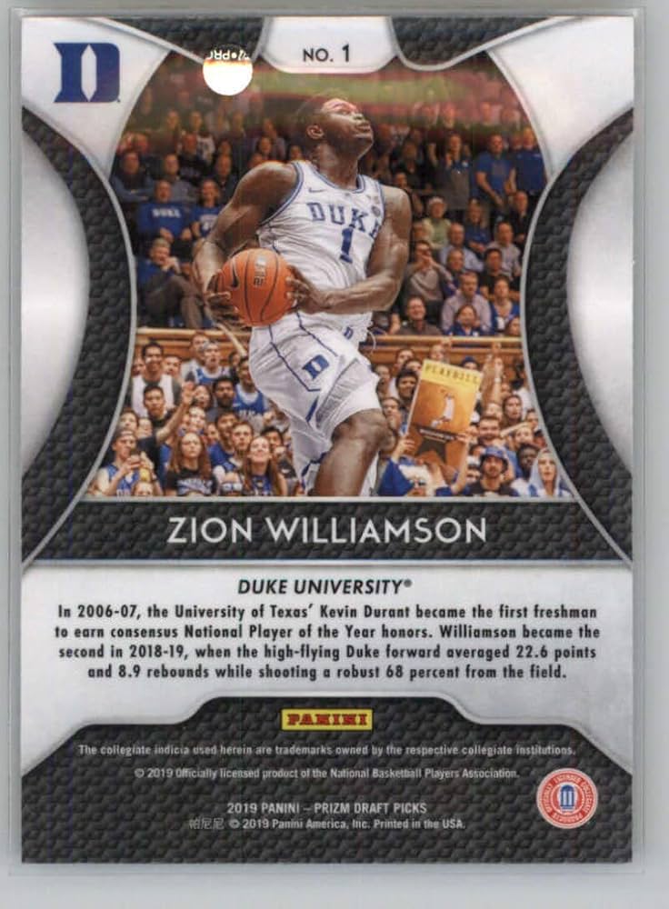 Amazon.com: 2019-20 Panini Prizm Draft #1 Zion Williamson RC