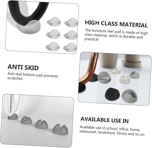 Miniatura 2 de OSALADI Protector de pie de silla, 8 uds, posavasos transparentes, protector de alfombra transparente, muebles para el hogar, protectores para patas