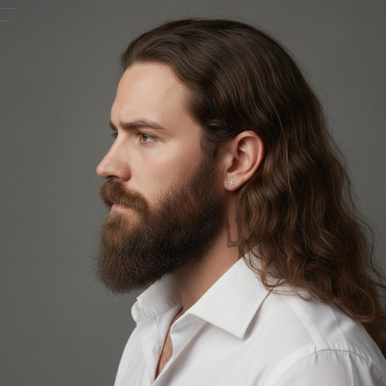 XUU Titanium Stud Earrings for Men & Women, Royal Emblems Collection, Minimalist 20G Push Back Hypoallergenic Piercing Jewelry, 10mm Post for Lobe & Cartilage (Pair) - Image 6