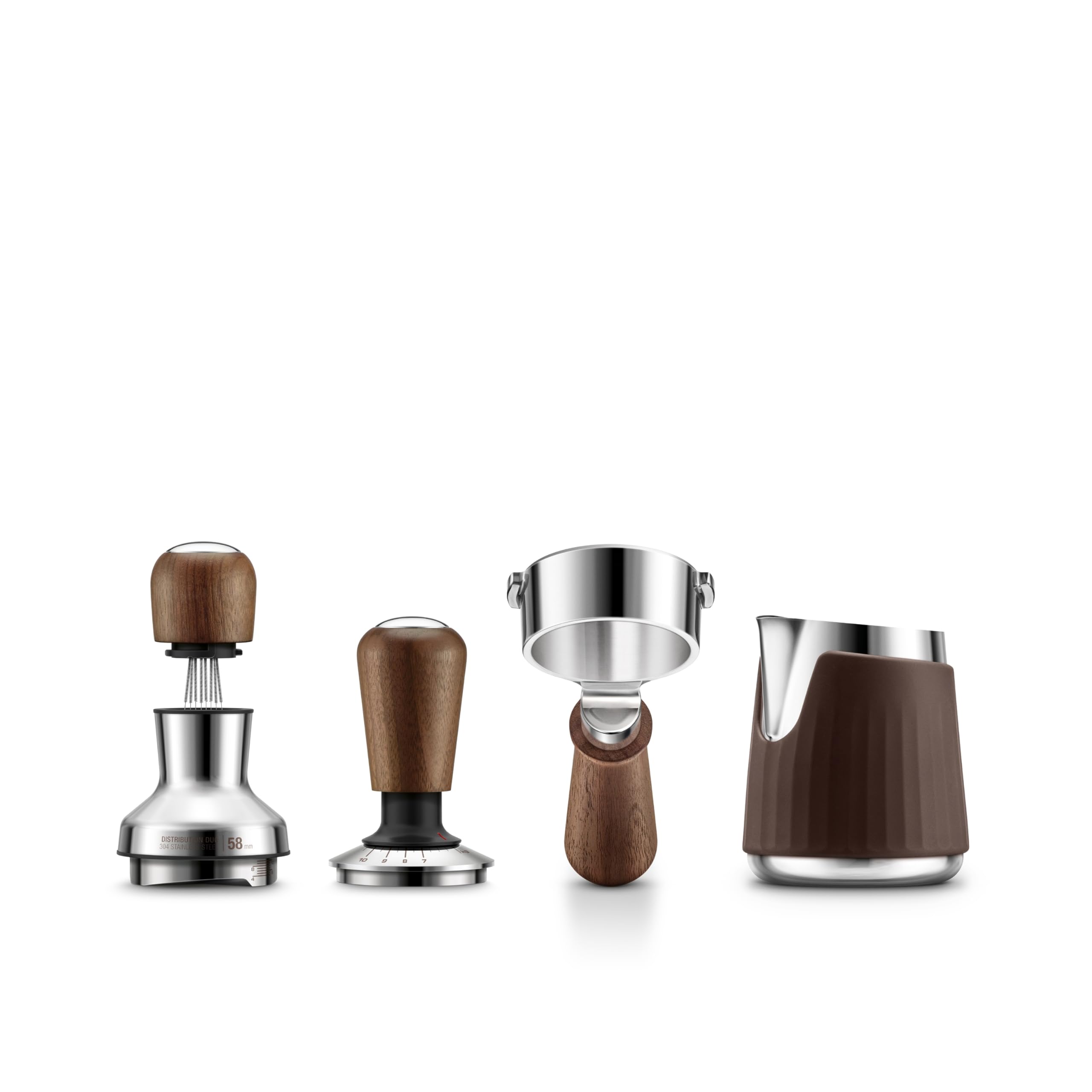 Sage - Pro Control Jug - 420ml Griffloses Milchkännchen, Ausguss für Latte Art, Abnehmbarer Hitzebeständiger Silikonmantel, Neigbarer Öffnung - Edelstahl