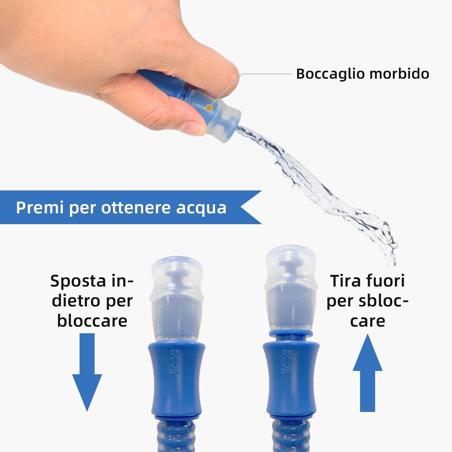 Sacca Acqua 2L, Sacca Idrica per Zaino, Sacca Idratazione con Tubo per Bere per Escursioni, Ciclismo, Sci, Corsa, Trekking Bolla Idratazione Vescica Acqua per Zaino idratante