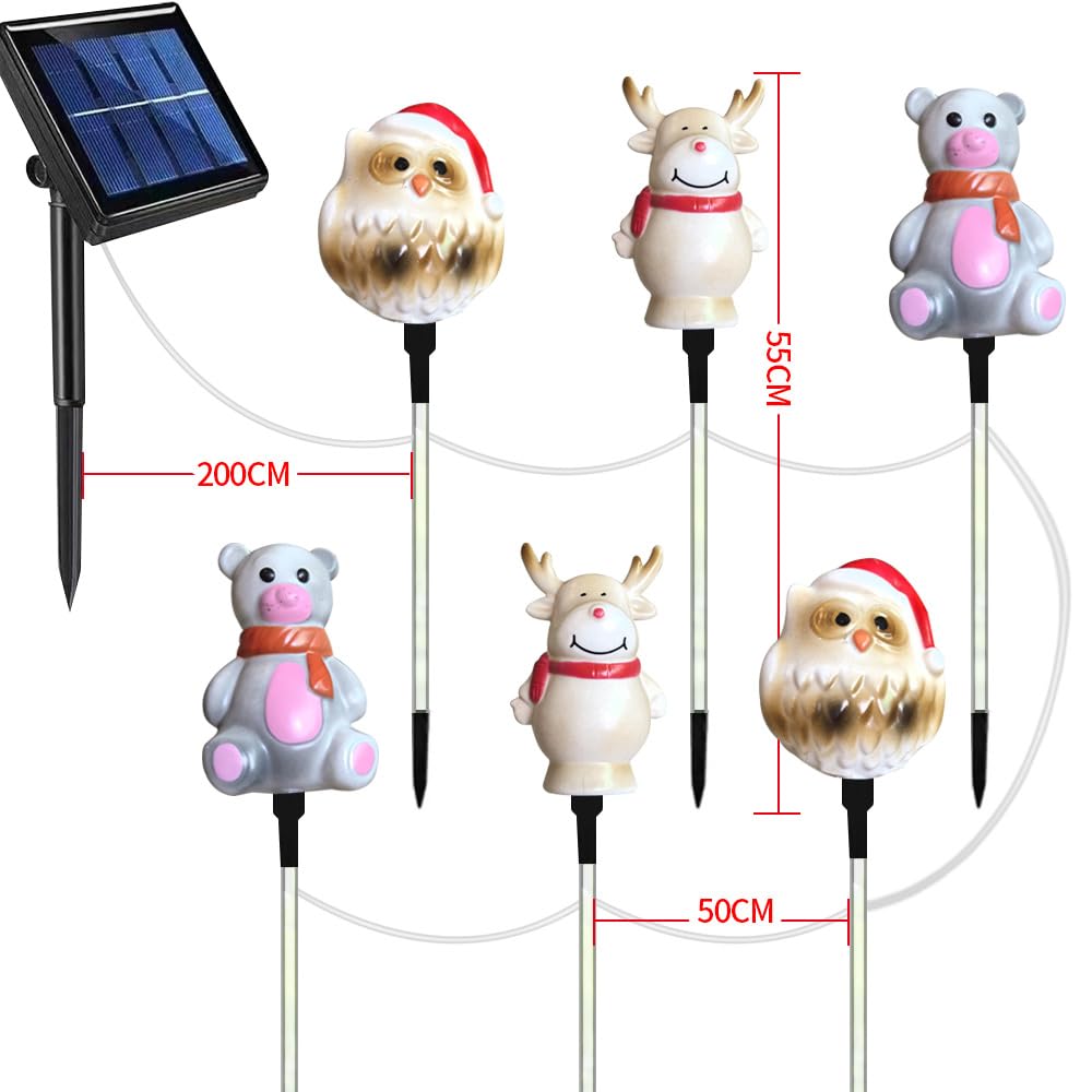 YZYOE 6 Pack LED Outdoor Solar Ground Inserted Christmas Decorative Lights - Image 4