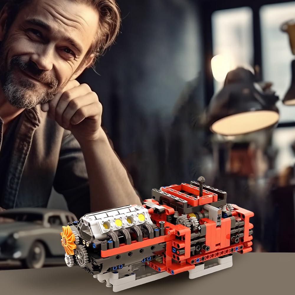 Amazon.co.jp: RWSEFK V6/V8 テクニカルエンジンモデルおもちゃセット