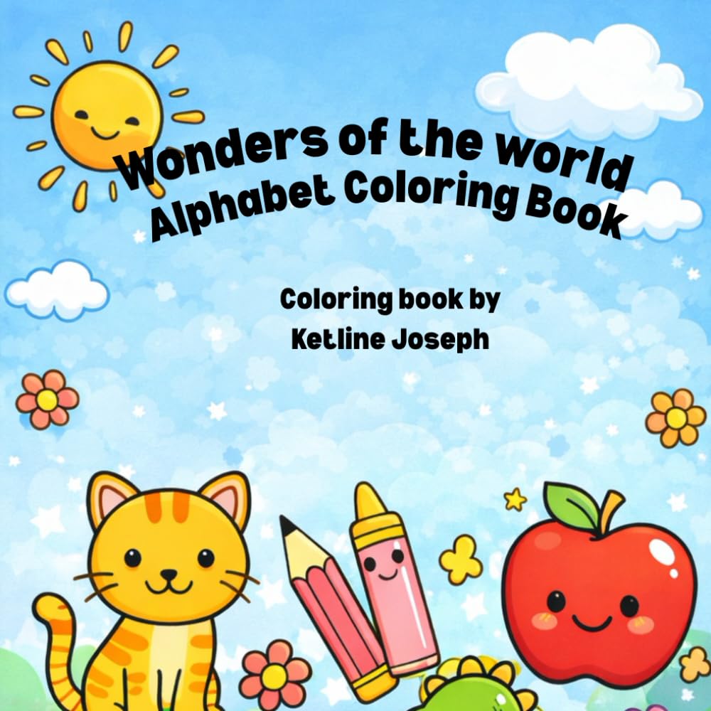 Wonders of the World: Alphabet Coloring book