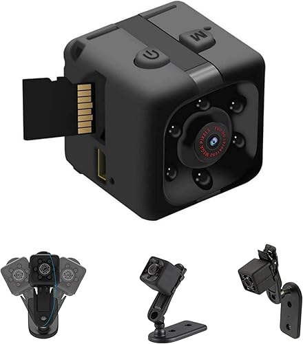 Mini cámara espía con audio y video, mini cámara oculta de 1080P, pequeña cámara de niñera HD portátil, mini cámaras espía con visión nocturna y
