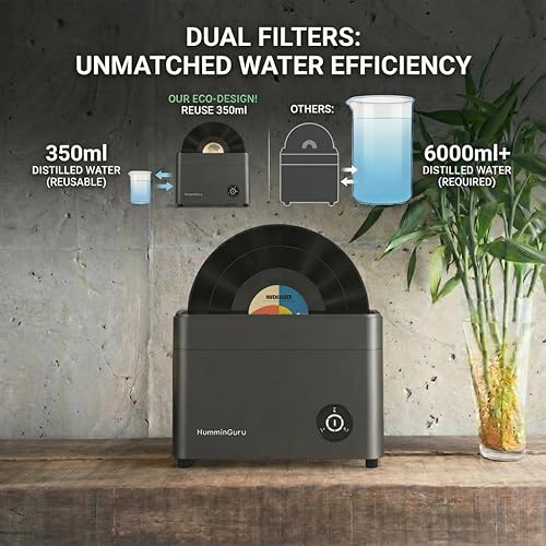 Vista 20 de Limpiador ultrasónico de discos de vinilo, máquina de limpieza ultrasónica de discos de vinilo de 40 kHz con secado automático, kit de limpieza