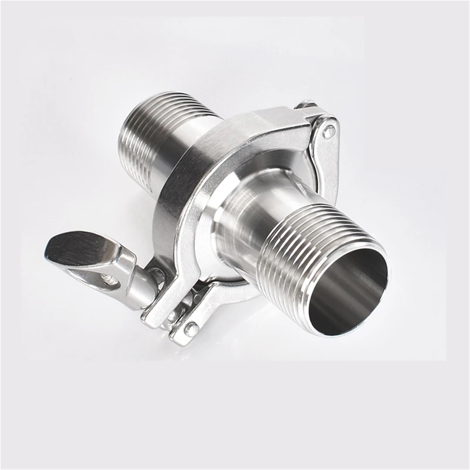Adaptador de férula de rosca interna y externa de acero inoxidable SS304 con junta Sillicon (rosca interior, collar DN15 de 50,5 mm)
