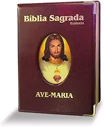 Bíblia ilustrada luxo - grande - marrom