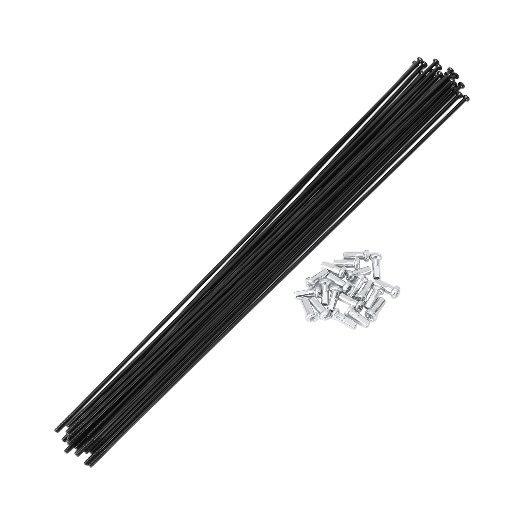Motoforti 20 Set 14G Straight Pull Bicycle Spokes 267mm Straight Pull Bike Wheel Spokes Carbon Steel Black
