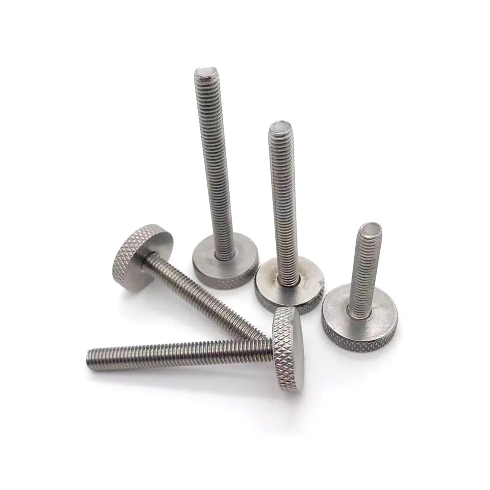 Tornillos de Cabeza Plana moleteados, Tornillos moleteados de Cabeza Plana, Acero Inoxidable 304, Totalmente roscados, Paquete de 20 tamaños múltiples