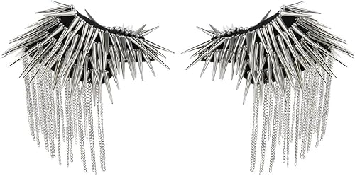 predolo Punk Goth Rivet Stud Epaulet - Tabla de hombro color plateado