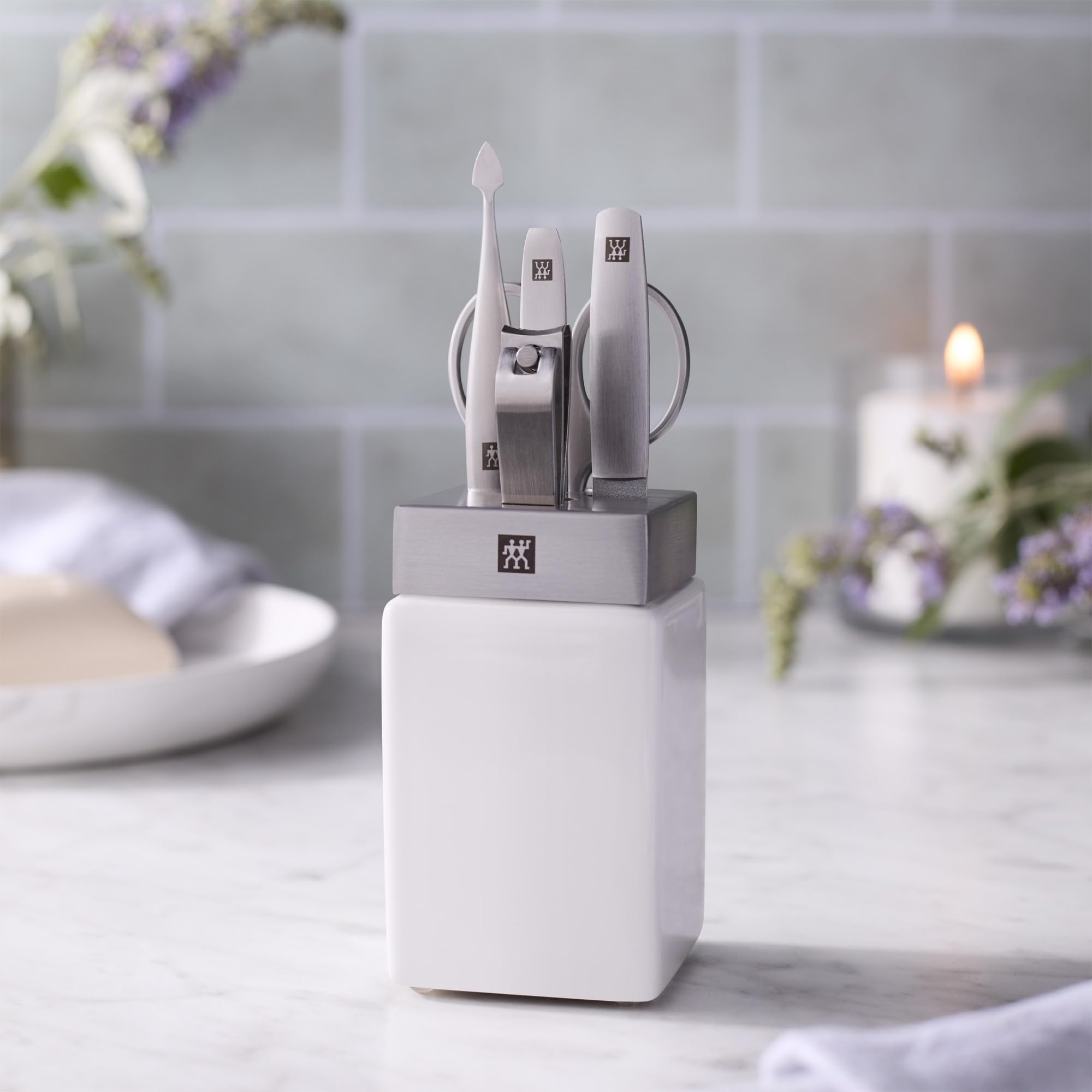 ZWILLING Beauty Premium Badewannenstation, Keramik, Weiß, 6-teilig