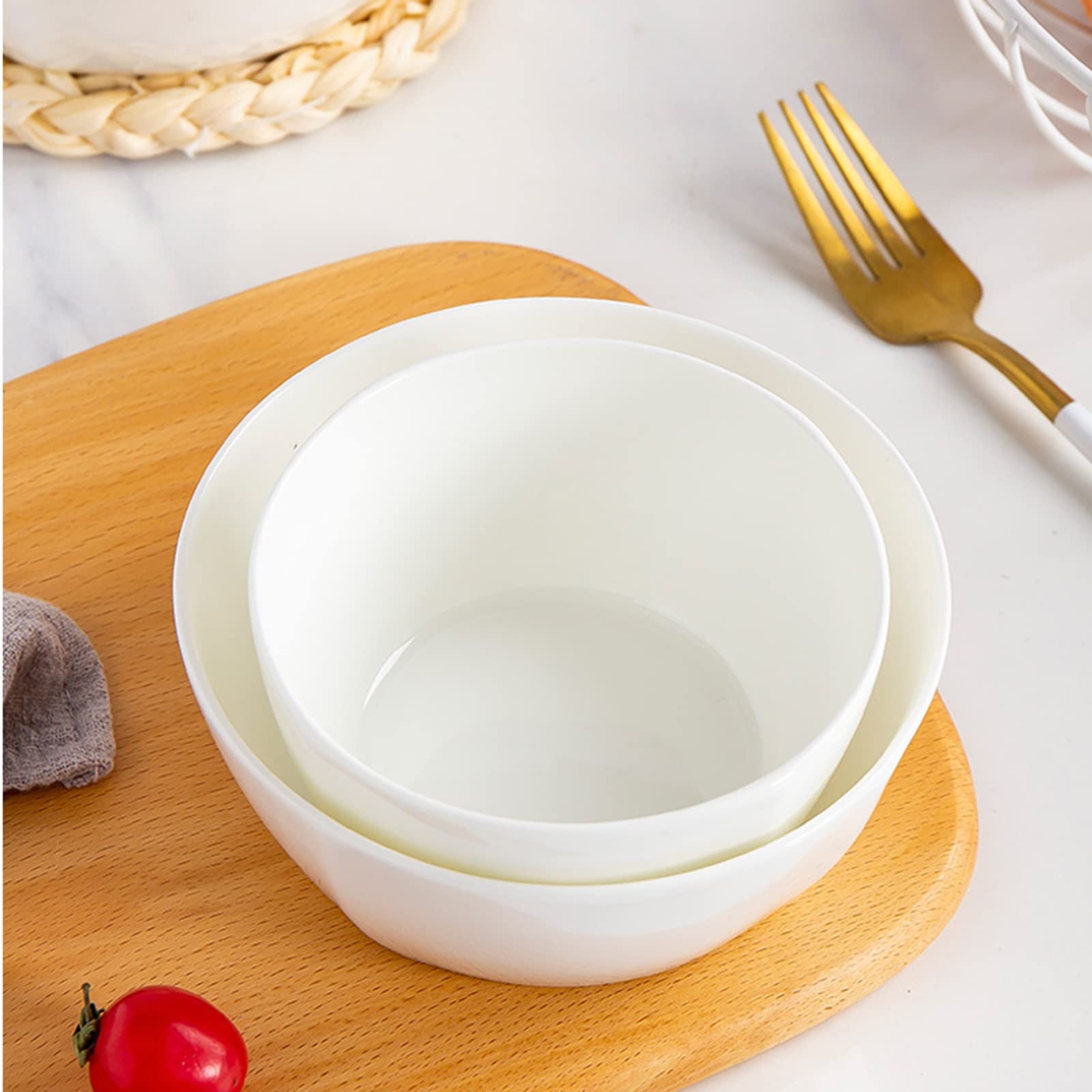 Bol de céréales Bols en Porcelaine, Bols à Soupe en céramique, Grand Bol en Tant Que Bols Ramen, Bols à salades, for la Farine d'avoine, Bols à Soupe pour la Cuisine (Size : 1100ML)