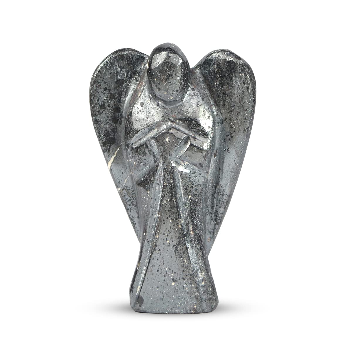 Aashita Creations Hematite Angel, Hematite Angel Statues, Natural Crystal Stone Angel Size 2 Inch
