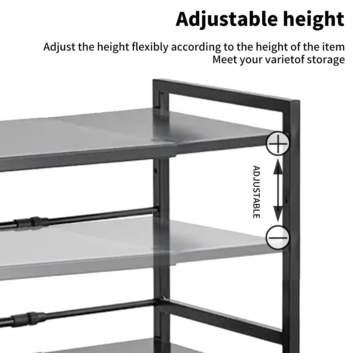 Etagere Micro Ondes, 3 niveles extensible mueble de microondas de metal