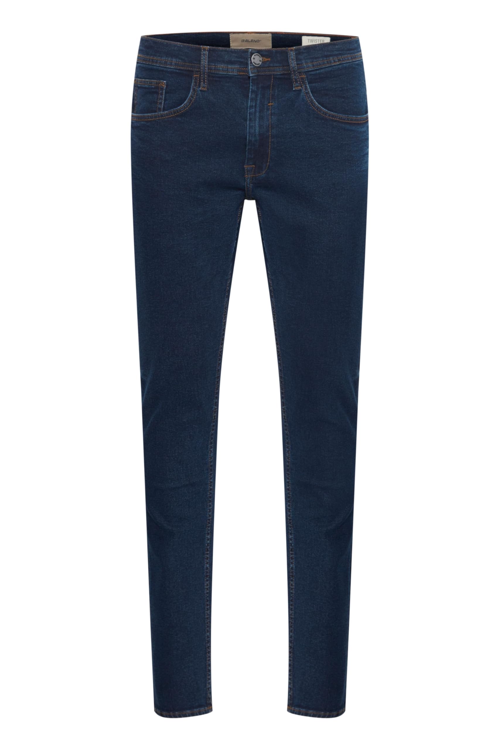 Blend BHTwister Herren Jeans Hose Denim Jeans mit Eingrifftaschen Gürtelschlaufen Label-Details Baumwollmischung Slim fit
