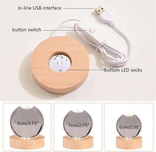 Miniatura 6 de Foto 3D personalizada grabada en luces nocturnas de cristal para familia, bebé, mamá, papá, bola de cristal, luces de ambiente colorido