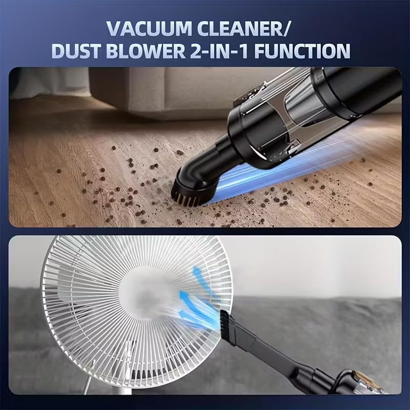Image of Auto Hub 3-in-1 Cordless Car Vacuum Cleaner | 18000Pa Suction | 100W Brushless Motor |6000mAh Battery | Blower, Vacuum and Inflate | Washable HEPA Filter | Car, Home and Office Use